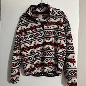 Aztec quarter zip sweater